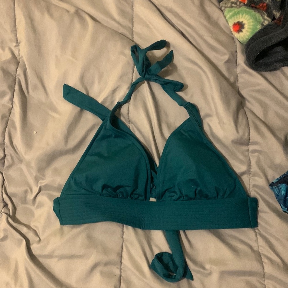 Dark teal Kona Sol bikini top from Target